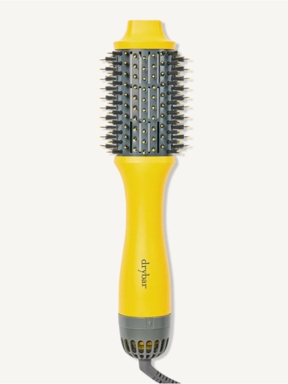 DRYBAR Yellow and Gray Round Hot Air Brush NWOT
